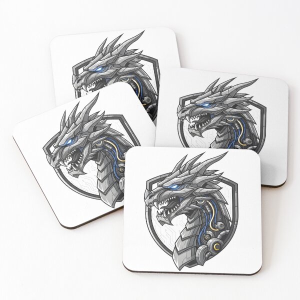 Item preview, Dragon head mecha robot logo illustration designed and sold by angkola99.