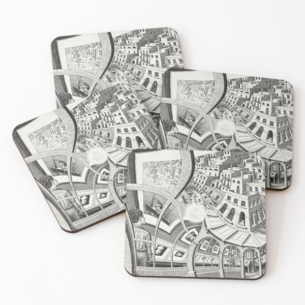 Item preview, Maurits Escher, Print Gallery, Surrealism, Optical Illusion designed and sold by Artistic Gift Print.
