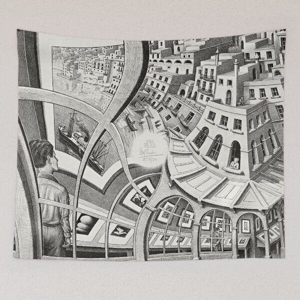 Item preview, Maurits Escher, Print Gallery, Surrealism, Optical Illusion designed and sold by Artistic Gift Print.