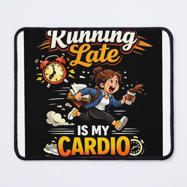 Item preview, Running Late Is My Cardio Funny Shirt Busy Life Humor Quote Rushing Meme Tee designed and sold by AlishaStudio.
