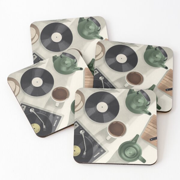 Item preview, Top View Coffee and Vinyl Morning designed and sold by TinyWarmThing.