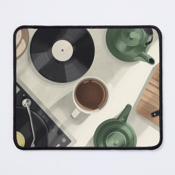Item preview, Top View Coffee and Vinyl Morning designed and sold by TinyWarmThing.