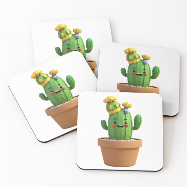 Item preview, Cute Kawaii Cactus Plant Sticker — Smiling Potted Cactus with Hat, Fun Succulent Art designed and sold by BOONEEX.