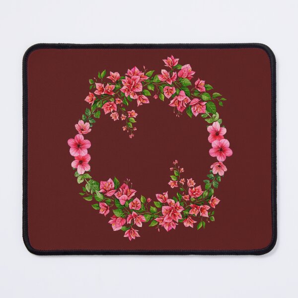 Artikelvorschau, Rosa Bougainvillea-Blumenkranz – Eleganter Aquarell-Blumenkreis entworfen und verkauft von SolutionsArt.