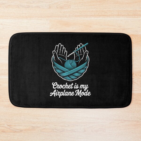 Item preview, Crochet Is My Airplane Mode Fiber Art Minimalism designed and sold by SplashTastic.