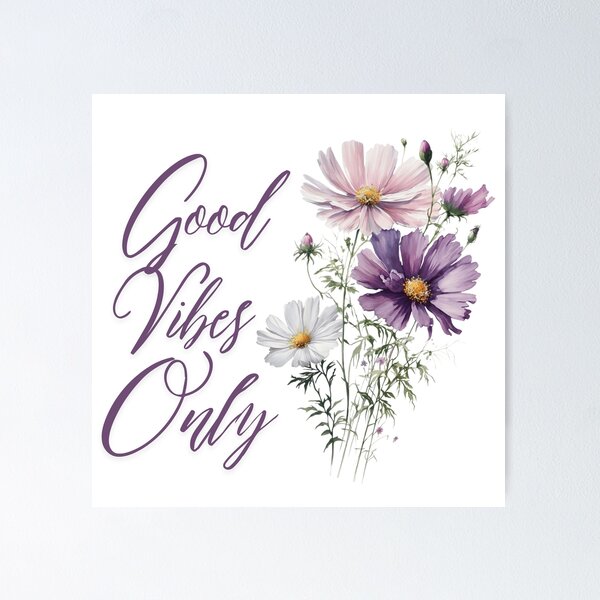 Item preview, Lovely Flower Design Good Vibes Only designed and sold by ANNAE*.