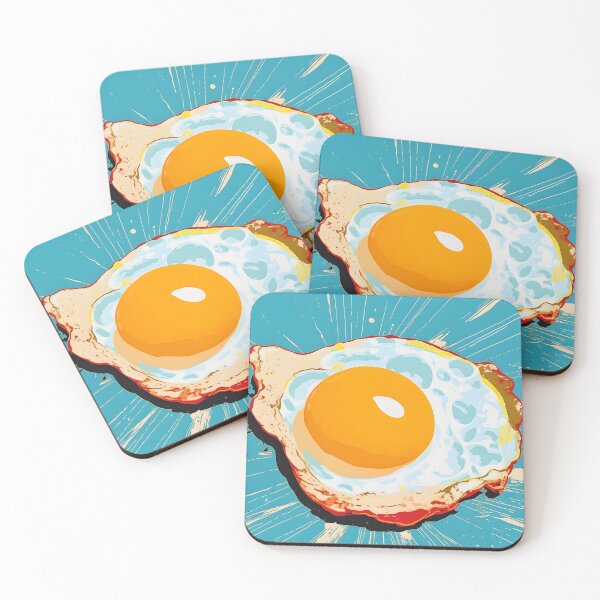 Item preview, Fried Egg Pop Art Sticker – Retro Food Art Print designed and sold by ArtFireGallery.