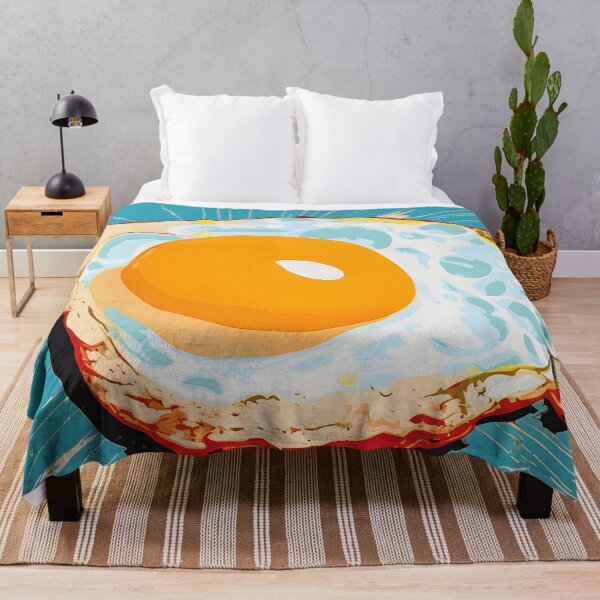 Item preview, Fried Egg Pop Art Sticker – Retro Food Art Print designed and sold by ArtFireGallery.