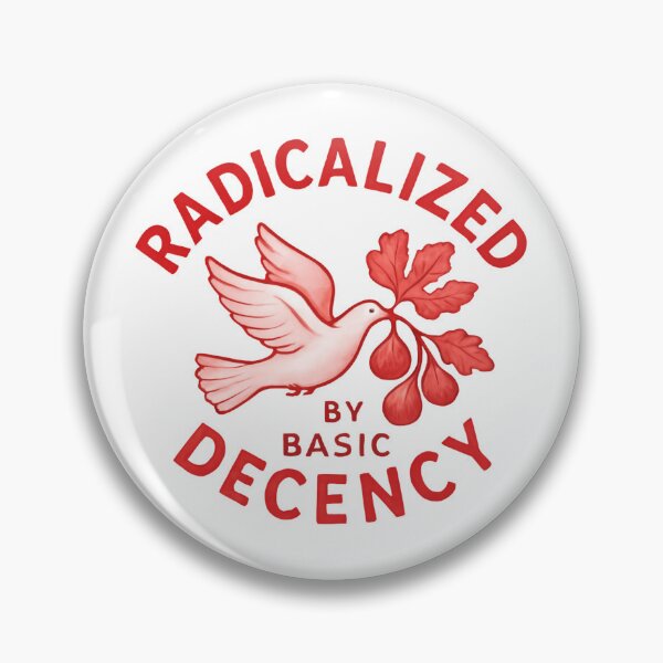 Item preview, Radicalized By Basic Decency Encourages Standing Up For Rights Dove Olive designed and sold by SkeletonsDanger.