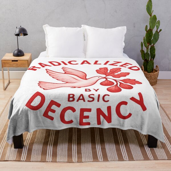 Item preview, Radicalized By Basic Decency Encourages Standing Up For Rights Dove Olive designed and sold by SkeletonsDanger.