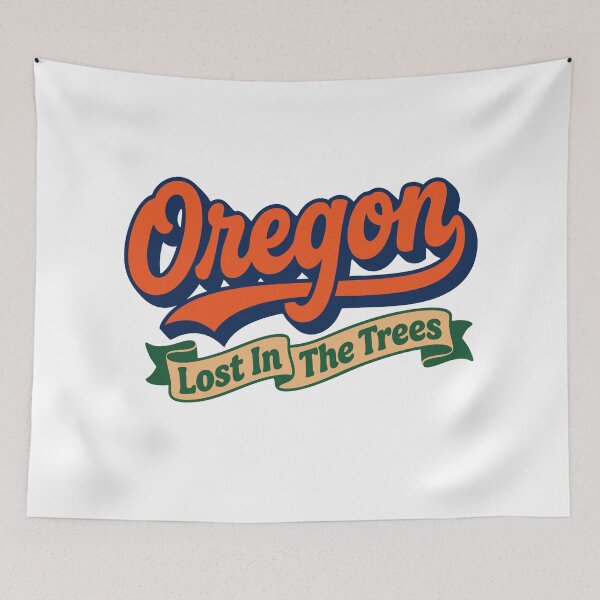 Item preview, Retro Oregon PNW Lost In The Trees Graphic designed and sold by Cozy-Old-Pub.