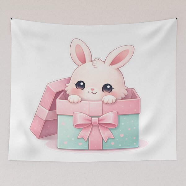 Item preview, Cute Bunny Peeking from Gift Box Kawaii Design designed and sold by Sadia  Jannat.