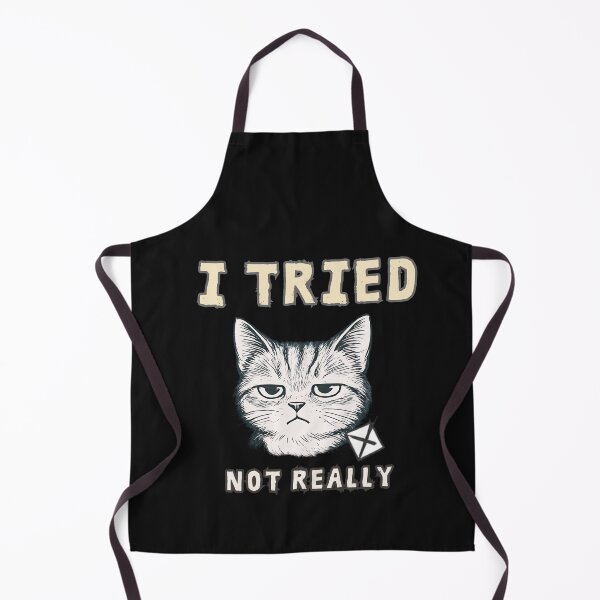 Item preview, I Tried Cat Shirt, Not Really Funny Cat Tee, Deadpan Sarcastic Cat Minimalist T-Shirt, Lazy Humor Design designed and sold by AdicretorDesign.