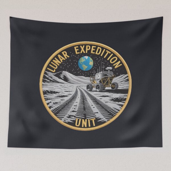 Item preview, Lunar Expedition Unit Moon Mission Space Patch designed and sold by SplashTastic.