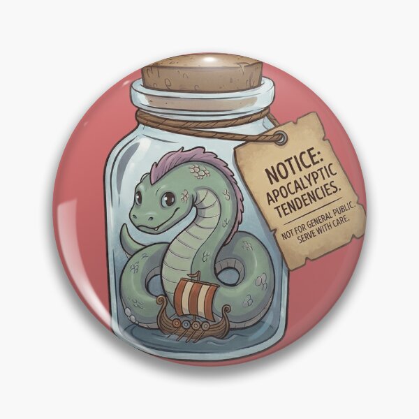 Item preview, Cute Jörmungandr in a Jar - Kawaii Norse Mythology Art designed and sold by MythoWorldddd.