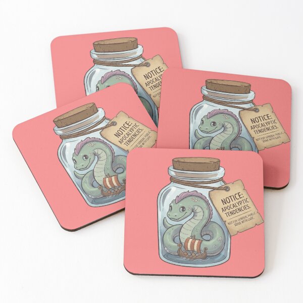 Item preview, Cute Jörmungandr in a Jar - Kawaii Norse Mythology Art designed and sold by MythoWorldddd.