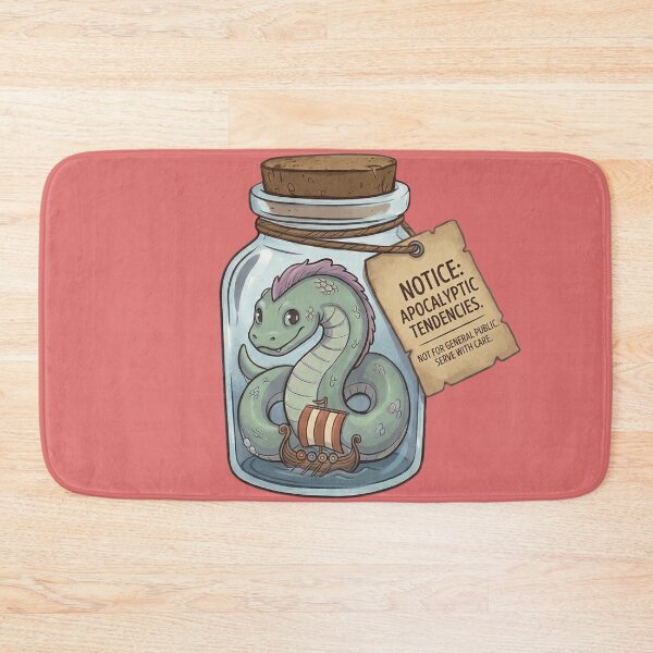 Item preview, Cute Jörmungandr in a Jar - Kawaii Norse Mythology Art designed and sold by MythoWorldddd.