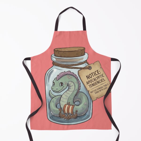 Item preview, Cute Jörmungandr in a Jar - Kawaii Norse Mythology Art designed and sold by MythoWorldddd.