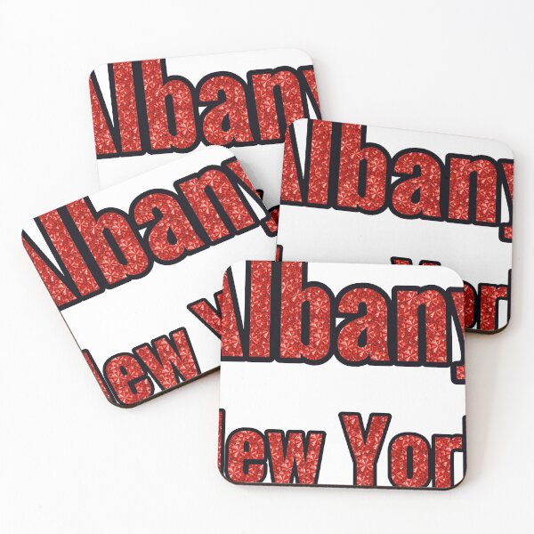 Item preview, Albany New York City Name With Red Rhinestone designed and sold by TheIconSmith.