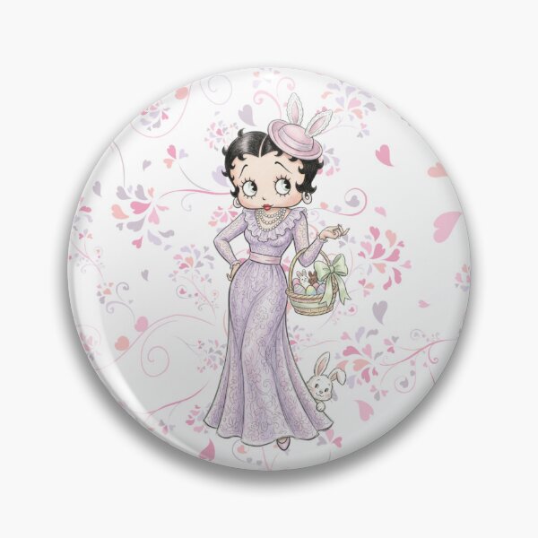 Item preview, Cute Betty Boop With Easter Basket designed and sold by LyssasMindArt.
