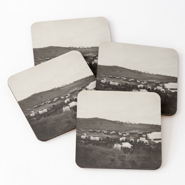 Item preview, Civil War Wagon Train Camp Riverbank Restored Photo designed and sold by TheSoulOfArt.