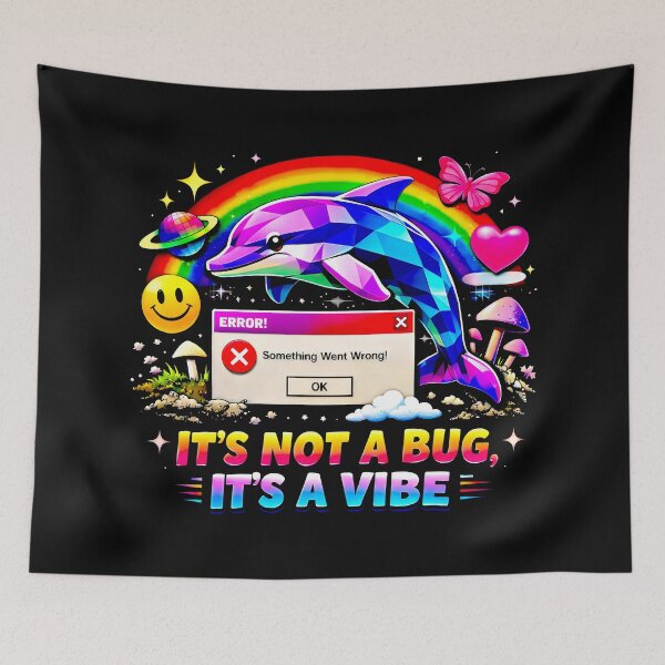 Item preview, Aesthetic It's Not A Bug Y2K Retro Vaporwave Vibe designed and sold by SplashTastic.