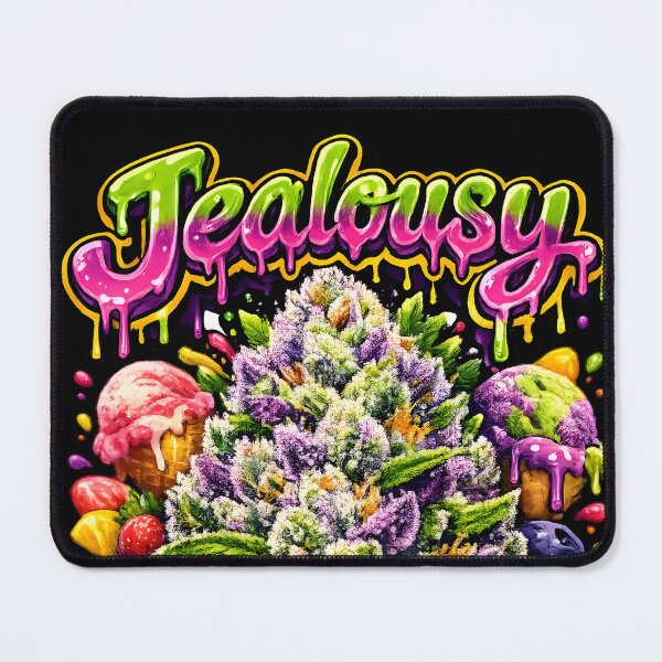 Item preview, Jealousy Graffiti Art Print | Sweet Fruity Hybrid Strain Typography | Euphoric Relaxing 420 designed and sold by WAUZ.