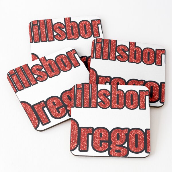 Item preview, Hillsboro Oregon City Name With Red Rhinestone designed and sold by TheIconSmith.