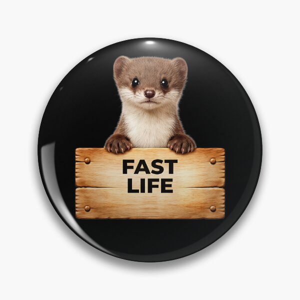 Item preview, Fast Life Cute Weasel Sticker designed and sold by EimSol.