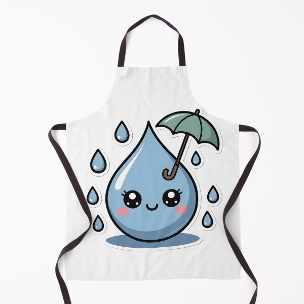 Item preview, Cute Kawaii Raindrops Pattern – Rainy Day Aesthetic Sticker designed and sold by DesignEG.