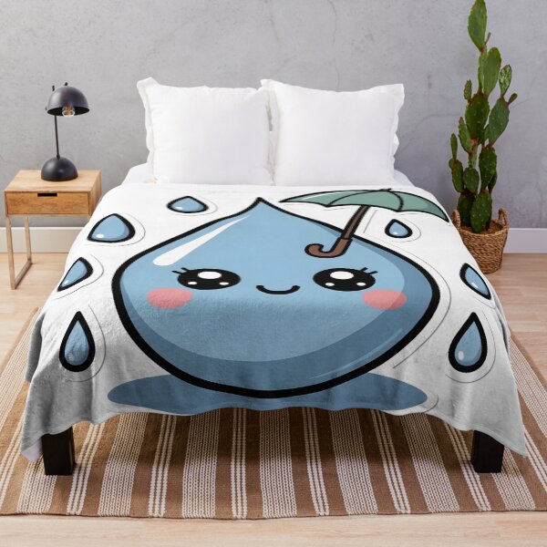Item preview, Cute Kawaii Raindrops Pattern – Rainy Day Aesthetic Sticker designed and sold by DesignEG.
