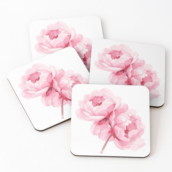Item preview, Light pink peonies watercolor designed and sold by uunaa.