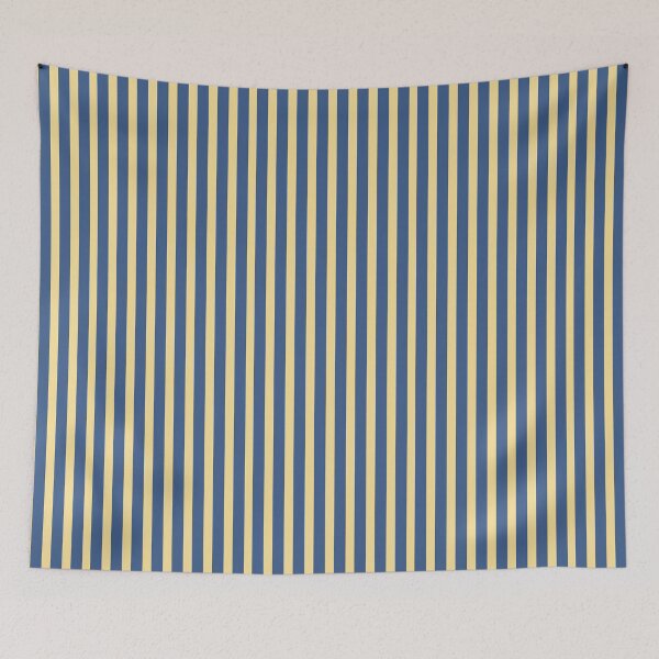 Aperçu de l'œuvre Rayures bleues et bananes créée et vendue par The Innocent Ghost Project.