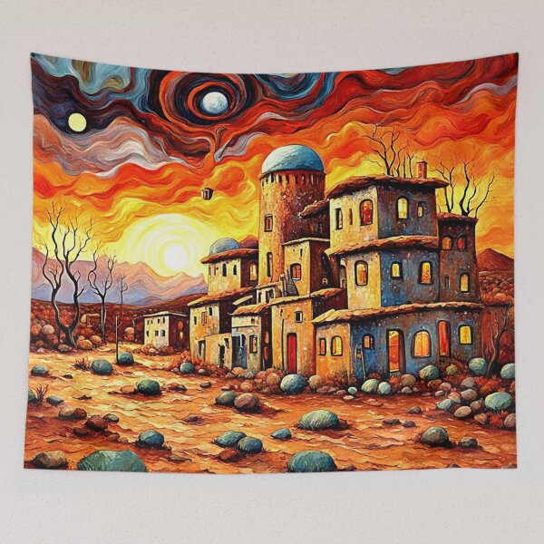 Item preview, Abandoned Village at Sunset designed and sold by George Hutton Hunter.