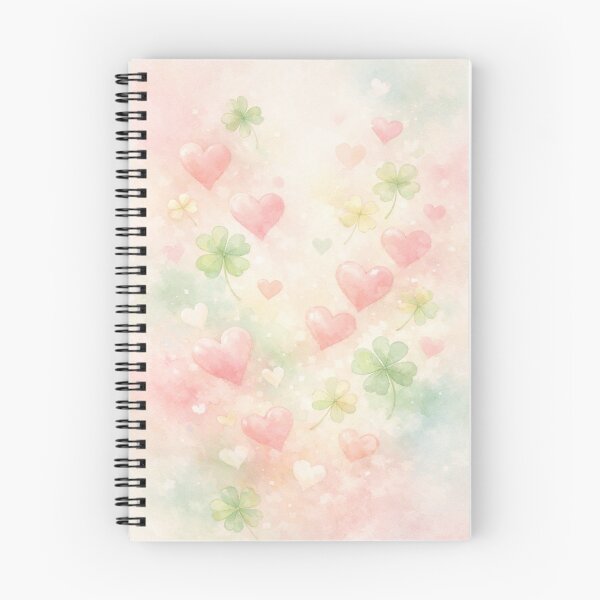 Item preview, Floating Hearts and Clover Watercolor Poster designed and sold by SEIMEI2025.
