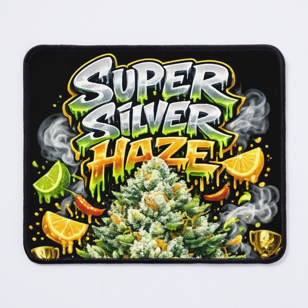 Item preview, Super Silver Haze Graffiti Print | Citrus Spicy Sativa Strain Typography | Uplifting designed and sold by WAUZ.