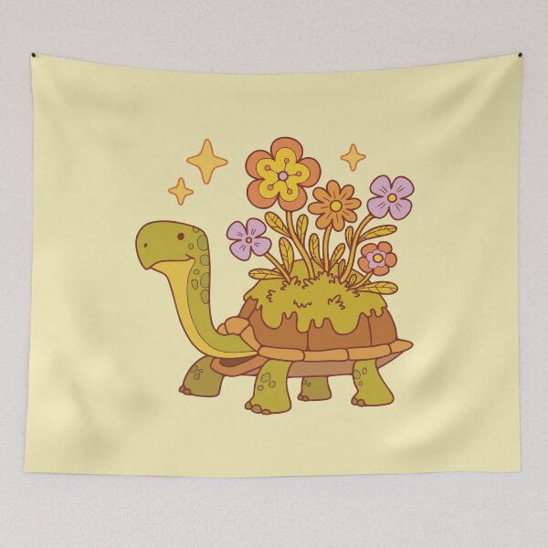 Item preview, Tortoise with flowers on its shell designed and sold by Erika Vaigel Creations.