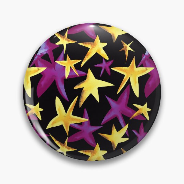 Item preview, Pink-Magenta And Golden Hues Scattered Stars Pattern designed and sold by DEC02.