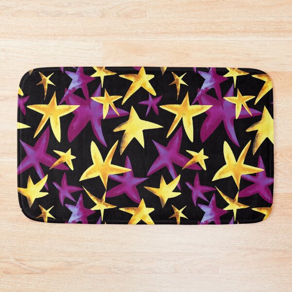 Item preview, Pink-Magenta And Golden Hues Scattered Stars Pattern designed and sold by DEC02.