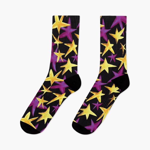 Item preview, Pink-Magenta And Golden Hues Scattered Stars Pattern designed and sold by DEC02.