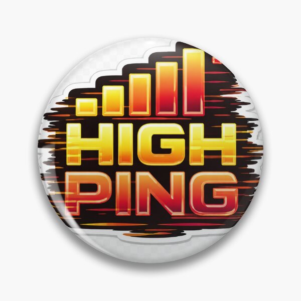 Item preview, High Ping Sticker – Funny Gaming Meme, Network Lag Gamer Sticker, Neon Gaming Signal Design designed and sold by NexArtify.