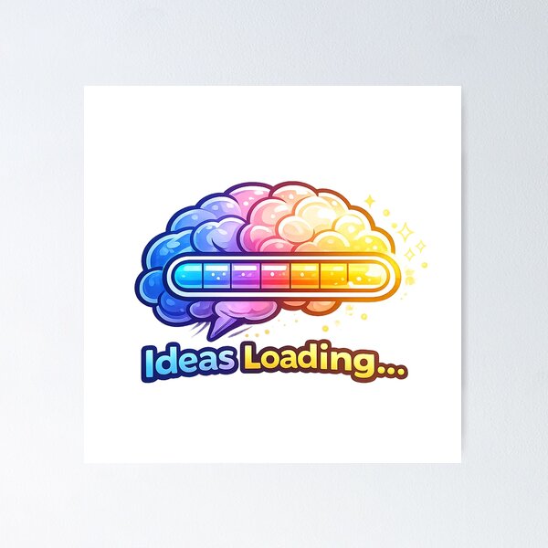 Item preview, Ideas Loading Brain Progress Bar designed and sold by Anantha's Studio.