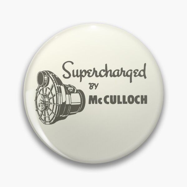 Item preview, Supercharged by McCulloch - gray print designed and sold by retropetrol.