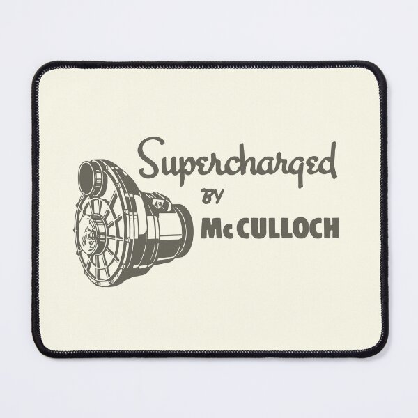 Item preview, Supercharged by McCulloch - gray print designed and sold by retropetrol.