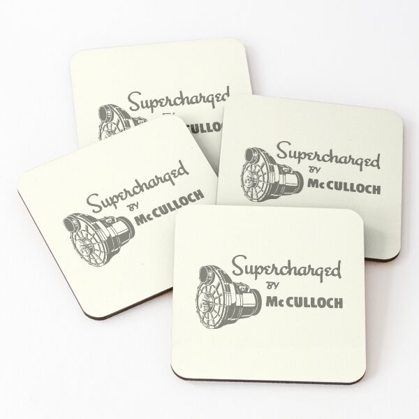 Item preview, Supercharged by McCulloch - gray print designed and sold by retropetrol.