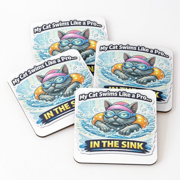 Item preview, Funny Grumpy Cat Swimming Sticker designed and sold by Gentlestate.