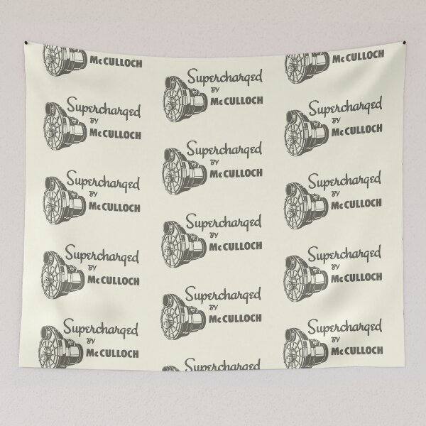 Item preview, Supercharged by McCulloch - gray print designed and sold by retropetrol.