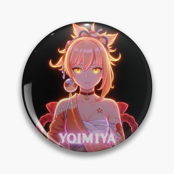 Item preview, Neon Frolicking Flames Yoimiya - Fan Art Portrait designed and sold by EWCY store.