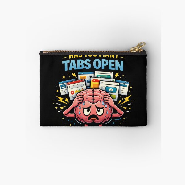Item preview, My Brain Has Too Many Tabs Open Funny Overthinking Shirt Relatable Meme Tee designed and sold by AlishaStudio.