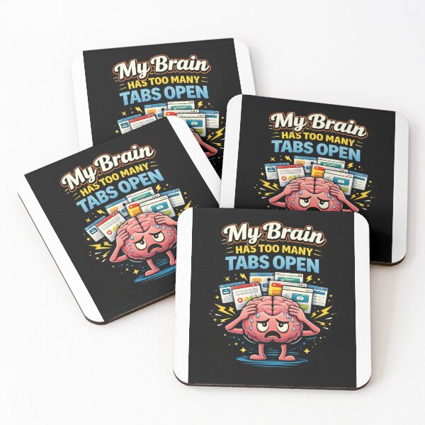 Item preview, My Brain Has Too Many Tabs Open Funny Overthinking Shirt Relatable Meme Tee designed and sold by AlishaStudio.